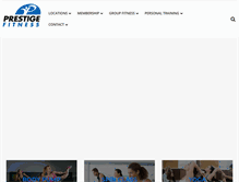 Tablet Screenshot of prestige-fitness.com